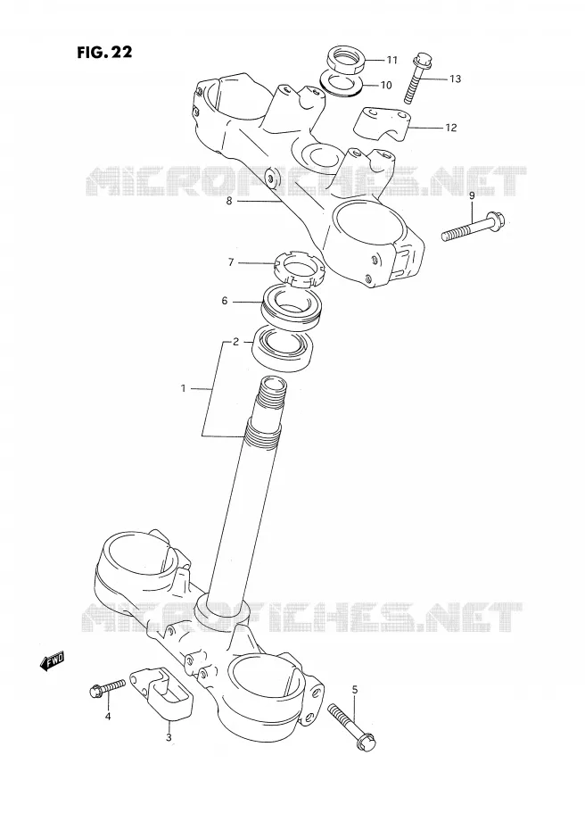 STUURKOLOM Suzuki MOTO 250 RM 1994  RM250R(E2)