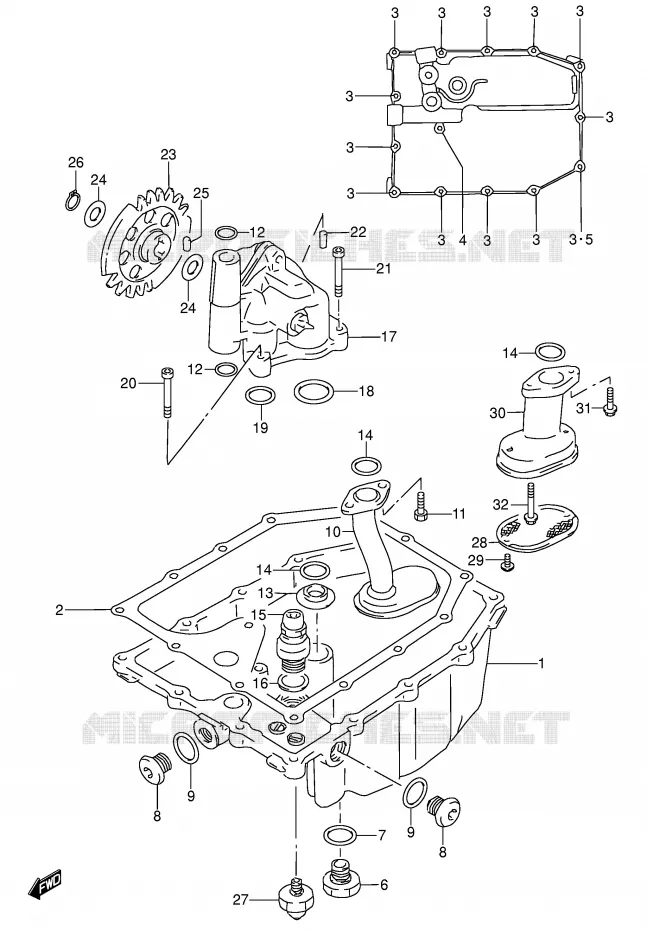 SUMP - OLIEPOMP  Suzuki MOTO 600 RF 1996  RF600RT(E2)