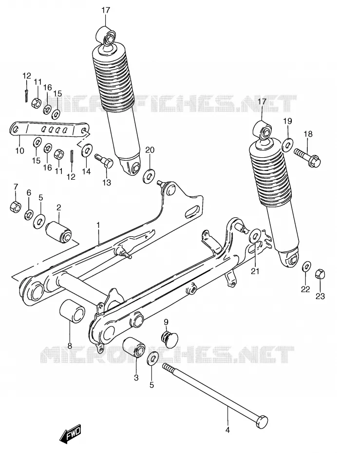 SWINGARM (MODELE M) Suzuki SCOOTER 50 Autres-modeles 1996  RC50T(E1)