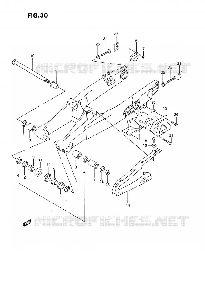 SWINGARM (MODELE N) Suzuki MOTO 125 RM 1994  RM125R(E2)