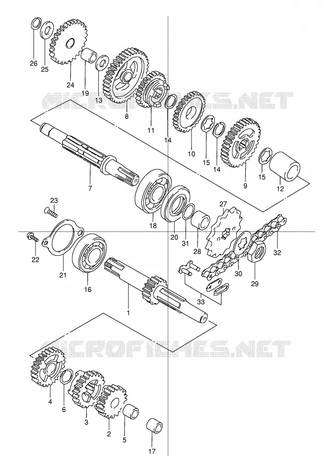 TRANSMISSION Suzuki MOTO 50 PV 2000  PV50Y(E15)