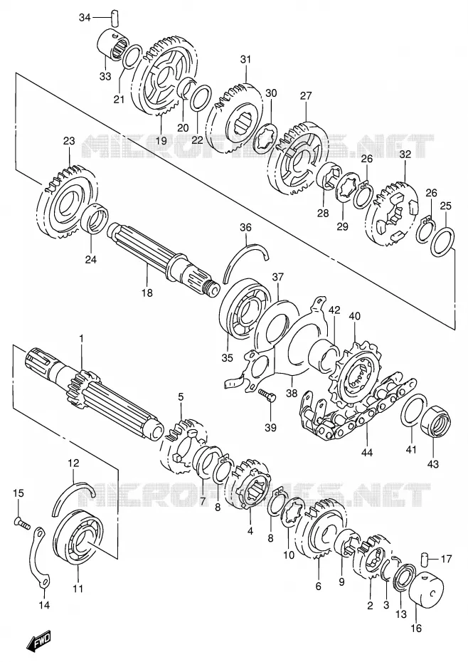 TRANSMISSION Suzuki MOTO 900 RF 1995  RF900RS2(E2)