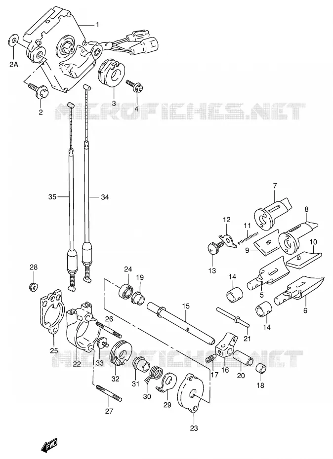 UITLAATKLEP (MODELE N/P) Suzuki MOTO 125 RG 1992  RG125FN(E18)