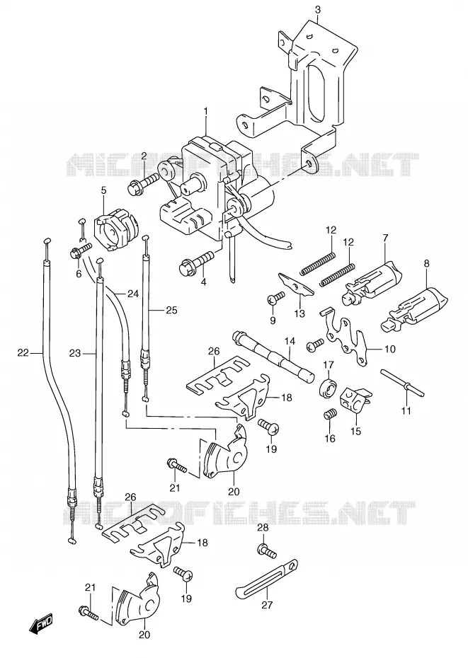 UITLAATKLEP Suzuki MOTO 250 RG 1997  RGV250V(E1)