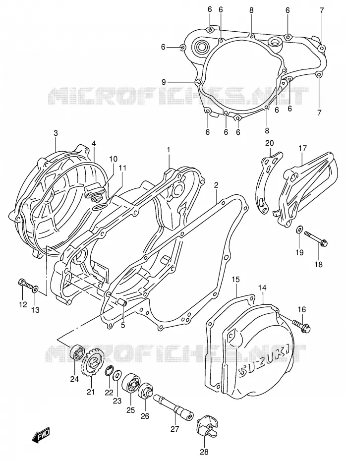 WATER POMPHUIS (MODELE W/X/Y) Suzuki MOTO 125 RM 2000  RM125Y(E2)