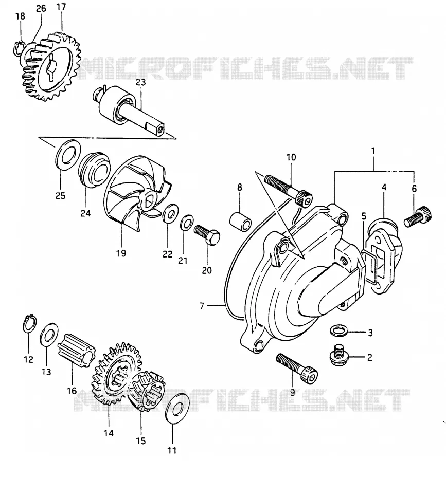 WATERPOMP Suzuki MOTO 250 RG 1986  RG250FG(G/H)