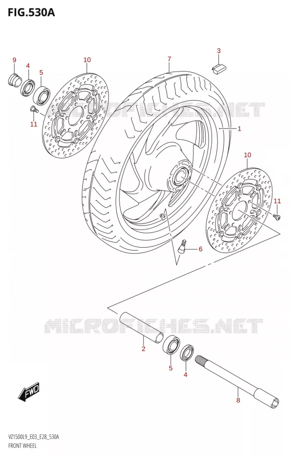 VOORWIEL Suzuki MOTO 1500 BOULEVARD 2019  VZ1500 L9