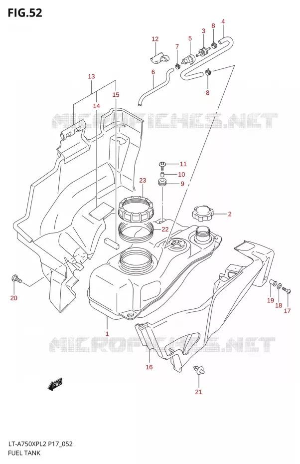 BENZINETANK Suzuki QUAD 750 KINGQUAD 2012  LT-A750XP L2/LT-A750XPZ L2 (P17,P24)
