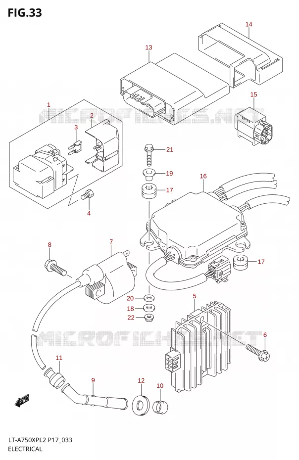ELEKTRISCH (LT-A750XPL2 P24) Suzuki QUAD 750 KINGQUAD 2012  LT-A750XP L2/LT-A750XPZ L2 (P17,P24)