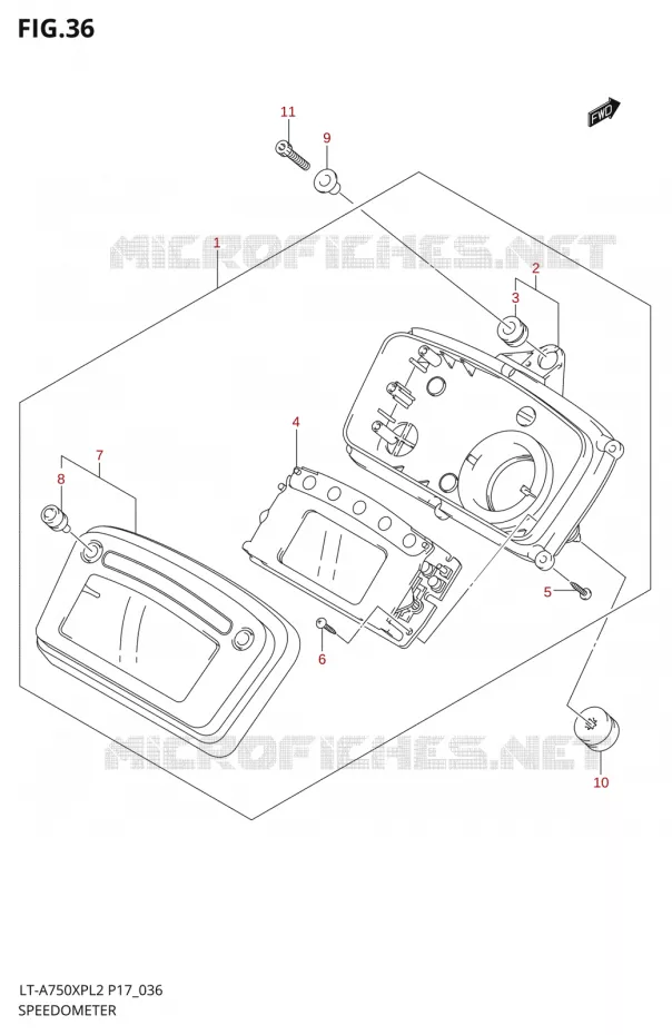 SNELHEIDSMETER50XPL2 P17) Suzuki QUAD 750 KINGQUAD 2012  LT-A750XP L2/LT-A750XPZ L2 (P17,P24)