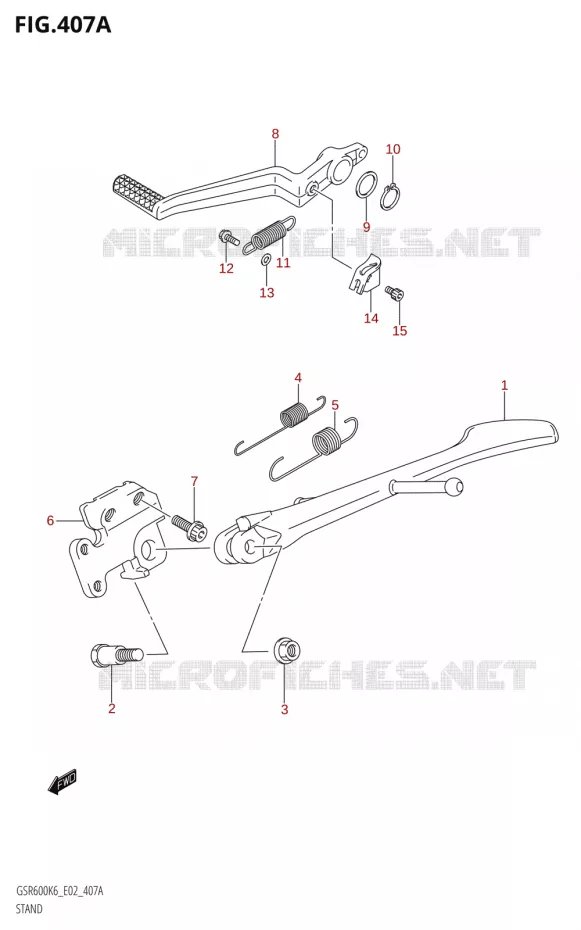 STAND Suzuki MOTO 600 GSR 2006  GSR600UK6(E19)