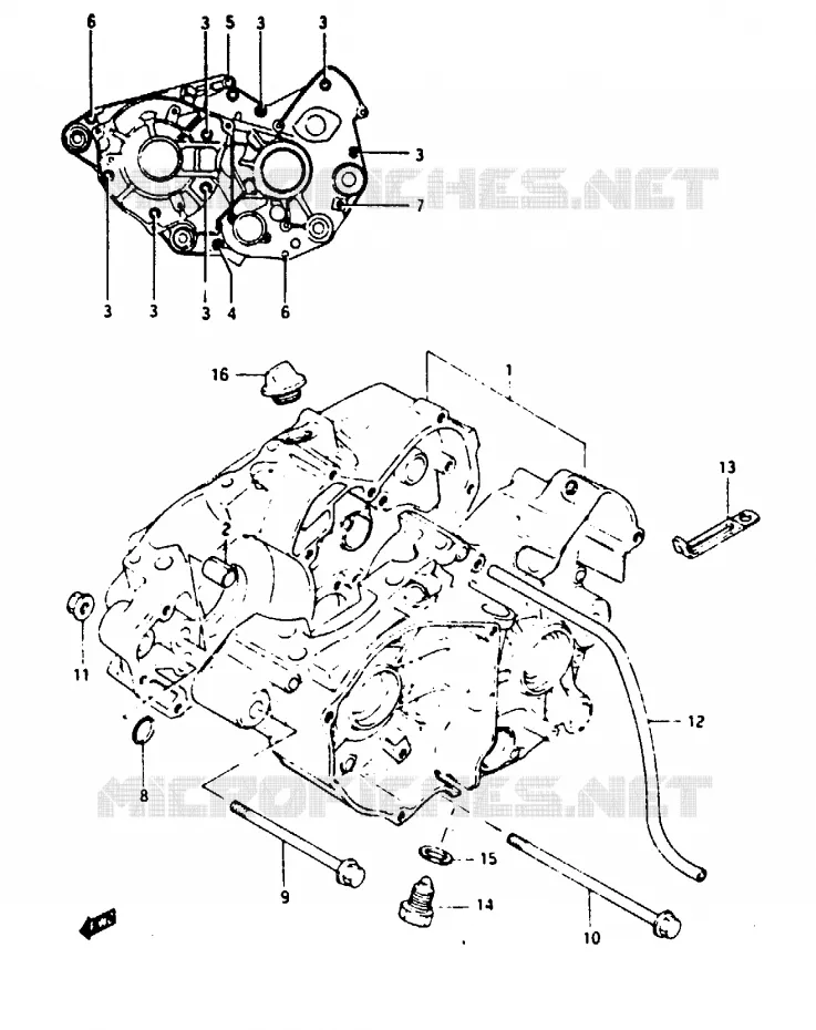 CASING Suzuki MOTO 125 TS-X 1986  TS125XG(E/F/G)
