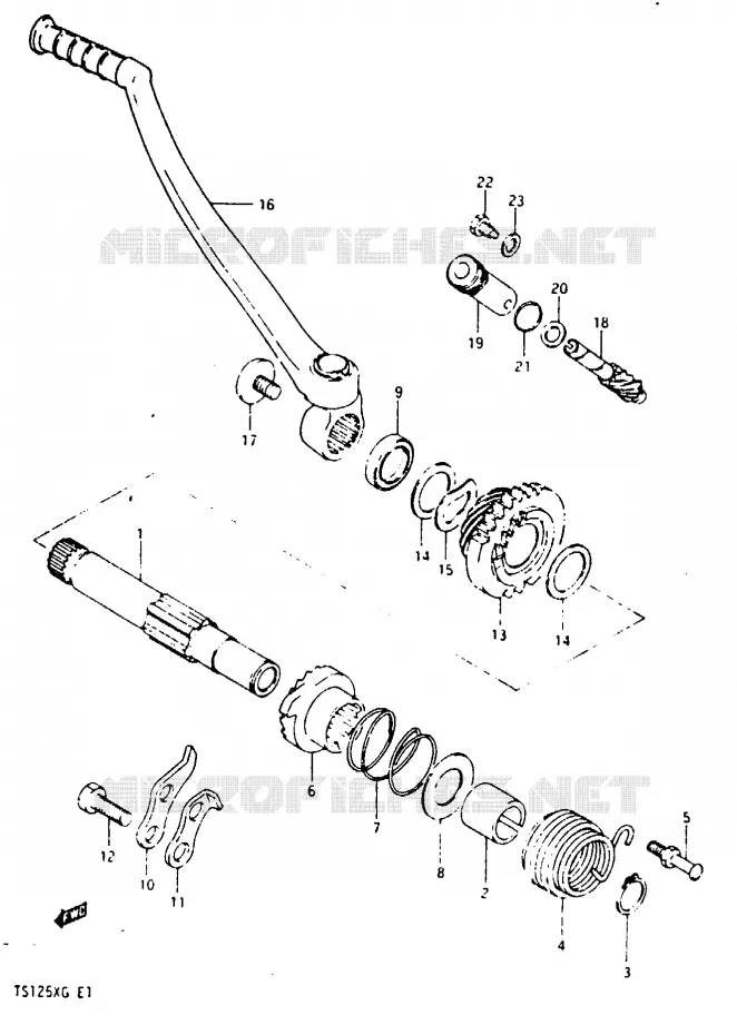 KICKSTARTER Suzuki MOTO 125 TS-X 1986  TS125XG(E/F/G)