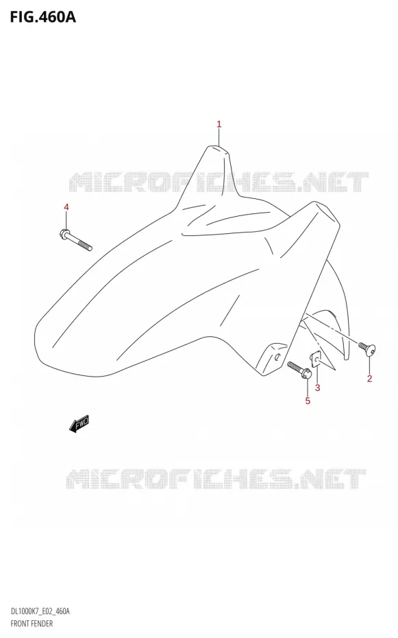FRONT FENDER Suzuki MOTO 1000 V-STROM 2009  DL1000K9(E2)