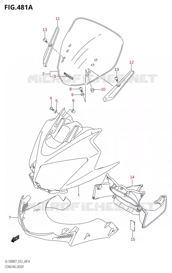KUIP Suzuki MOTO 1000 V-STROM 2008  DL1000 K8 (E02,E19,E24)