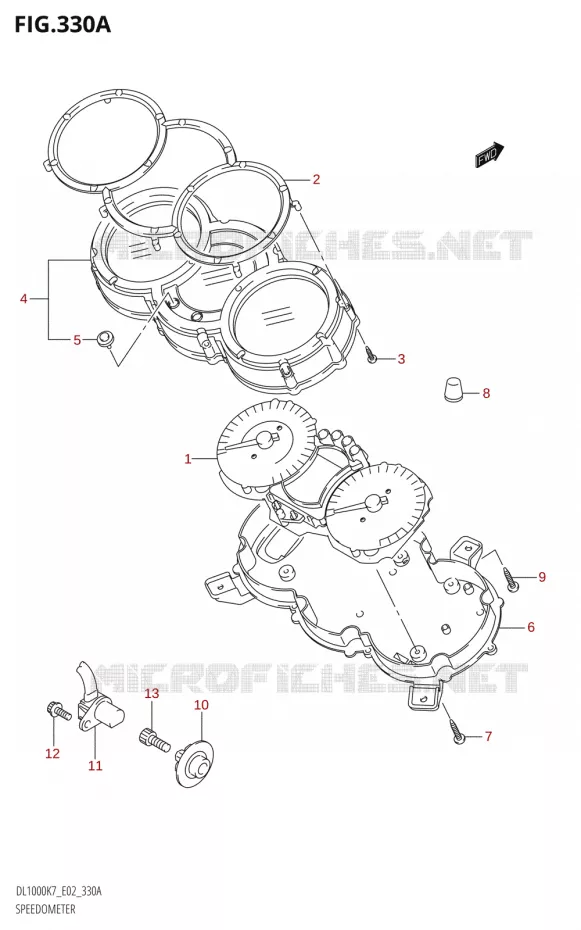 SNELHEIDSMETER Suzuki MOTO 1000 V-STROM 2010  DL1000 L0 (E02,E19,E24)