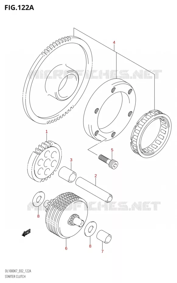 STARTMOTOR KOPPELINGS Suzuki MOTO 1000 V-STROM 2010  DL1000 L0 (E02,E19,E24)