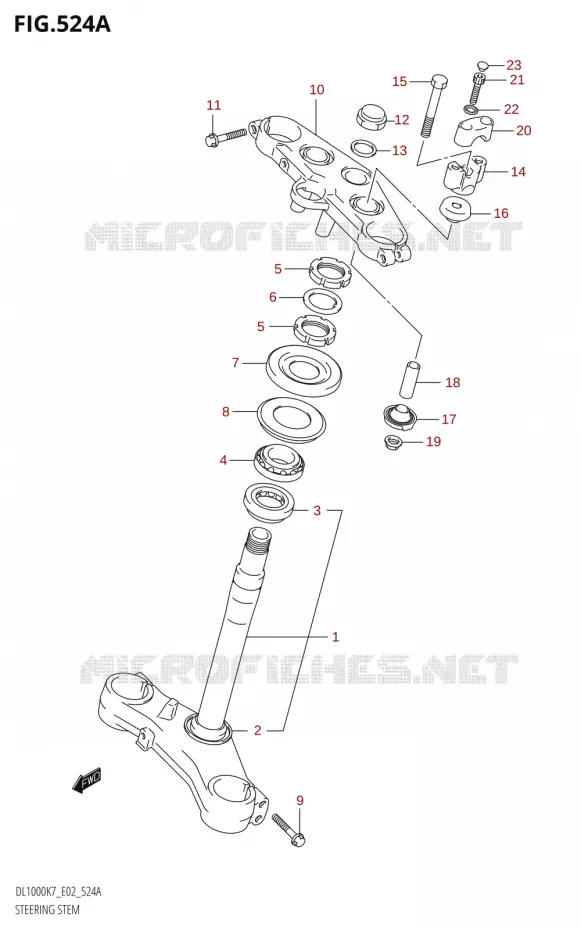STUURKOLOM Suzuki MOTO 1000 V-STROM 2007  DL1000K7(E2)