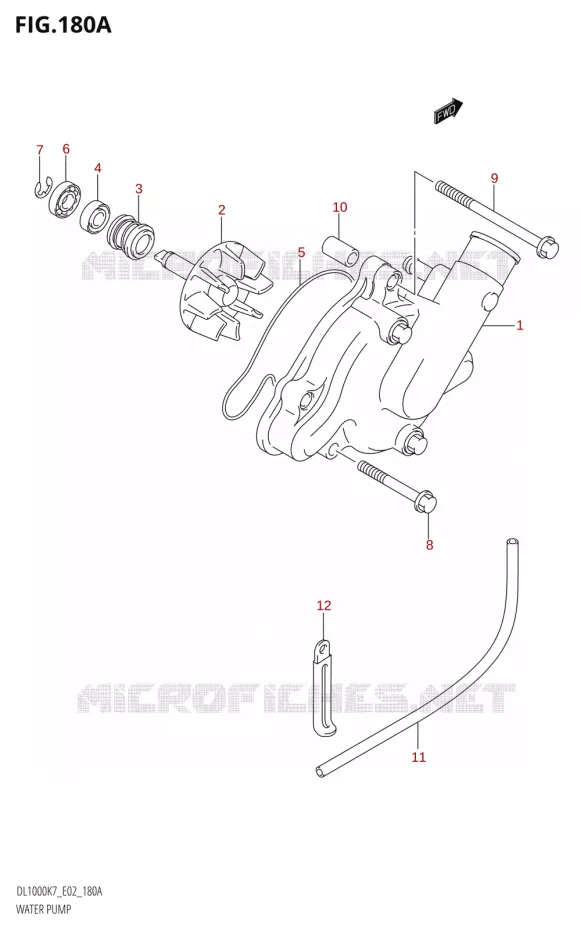 WATERPOMP Suzuki MOTO 1000 V-STROM 2008  DL1000 K8 (E02,E19,E24)