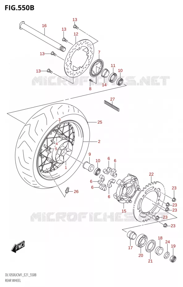 ACHTERWIEL (DL1050UC,DL1050WC) Suzuki MOTO 1050 V-STROM 2021  DL1050UC  M1