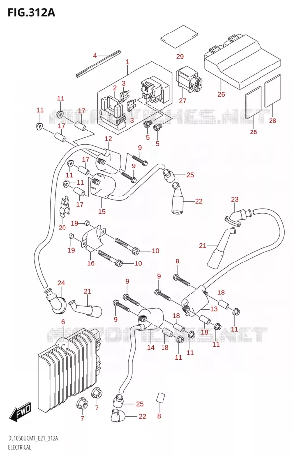 ELEKTRISCH Suzuki MOTO 1050 V-STROM 2021  DL1050UC  M1