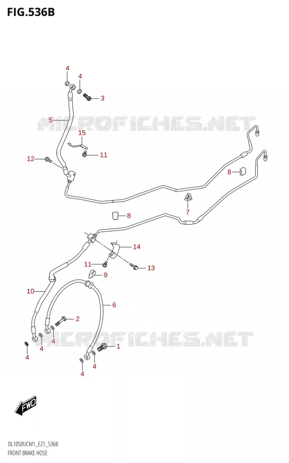 FRONT REMSLANGE (DL1050UC,DL1050WC) Suzuki MOTO 1050 V-STROM 2021  DL1050UC  M1