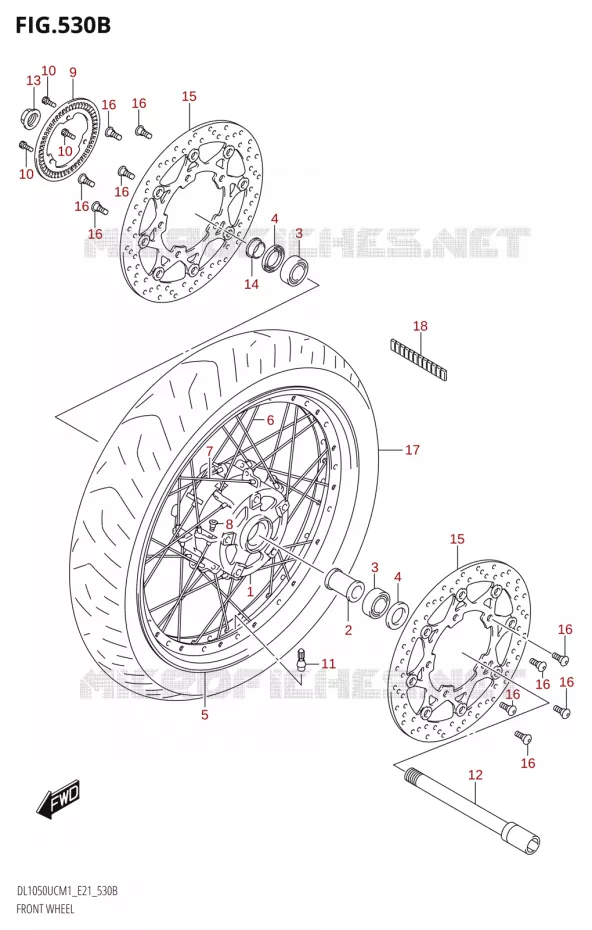VOORWIELEL (DL1050UC,DL1050WC) Suzuki MOTO 1050 V-STROM 2021  DL1050UC  M1