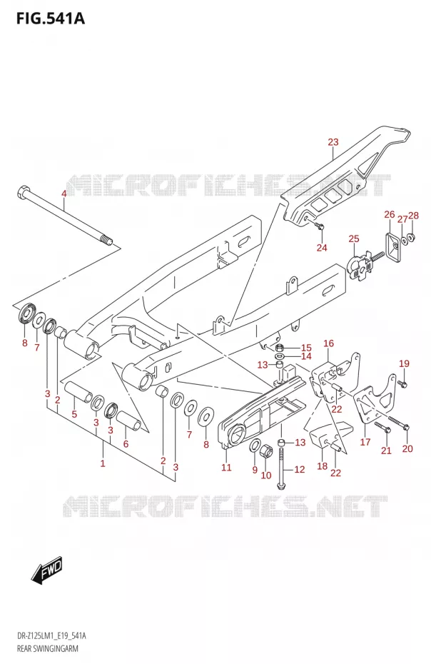 SWINGARM Suzuki MOTO 125 DR-Z 2021  DR-Z125L M1