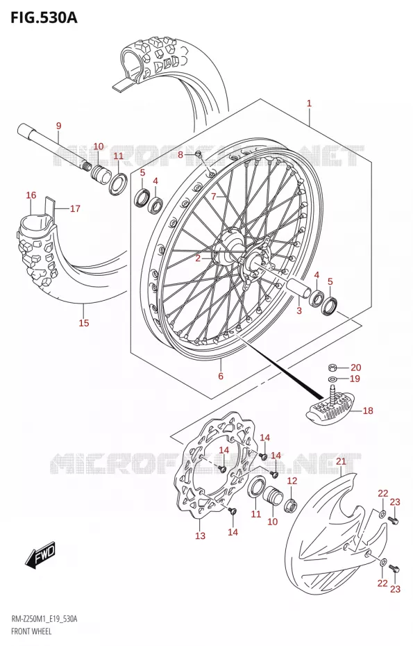 VOORWIEL Suzuki MOTO 250 RM-Z 2021  RM-Z250 M1 (E19)