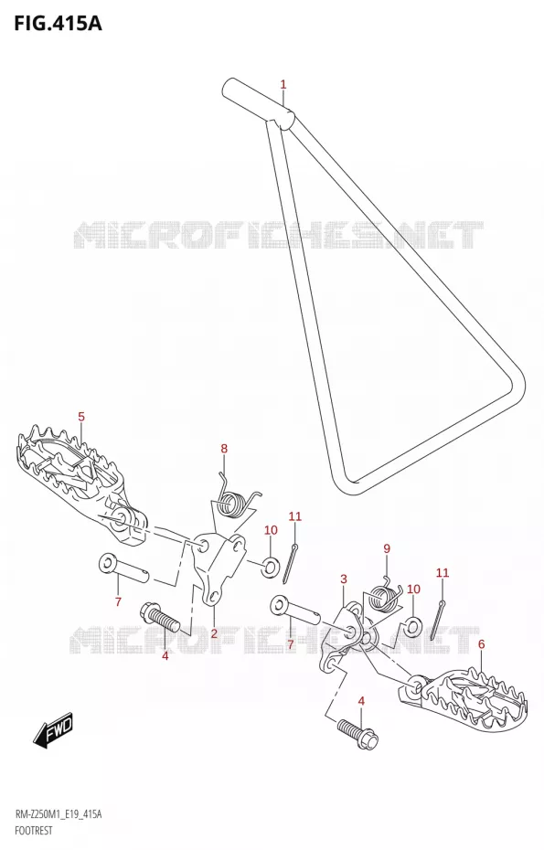 FOOTREST Suzuki MOTO 450 RM-Z 2021  RM-Z450 M1 (E19)