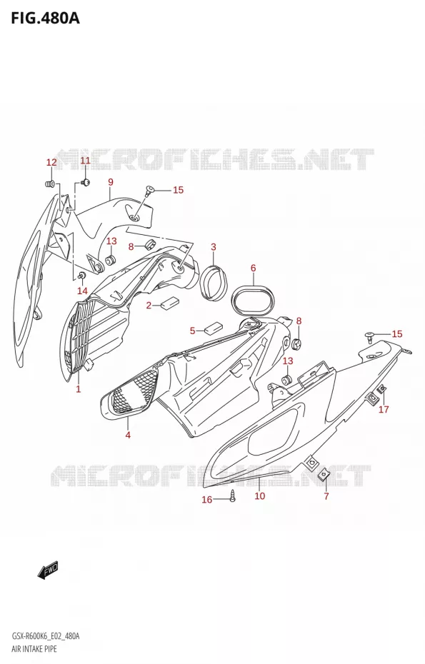 LUCHTINLAAT Suzuki MOTO 600 GSX-R 2006  GSX-R600 K6 (E02,E19)