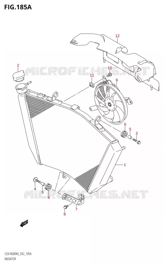 RADIATOR Suzuki MOTO 600 GSX-R 2006  GSX-R600 K6 (E02,E19)