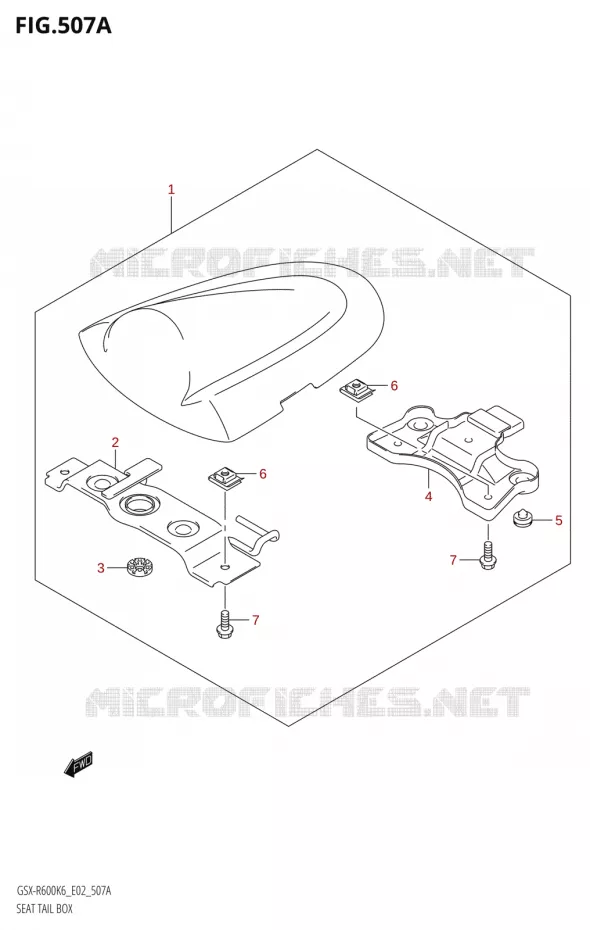 SEAT COWL Suzuki MOTO 600 GSX-R 2006  GSX-R600 K6 (E02,E19)