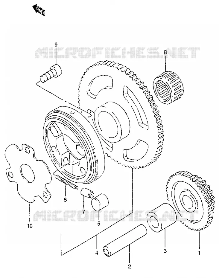 STARTMOTOR CLUTCH Suzuki MOTO 125 MARAUDER 2000  GZ125Y(W/X/Y)