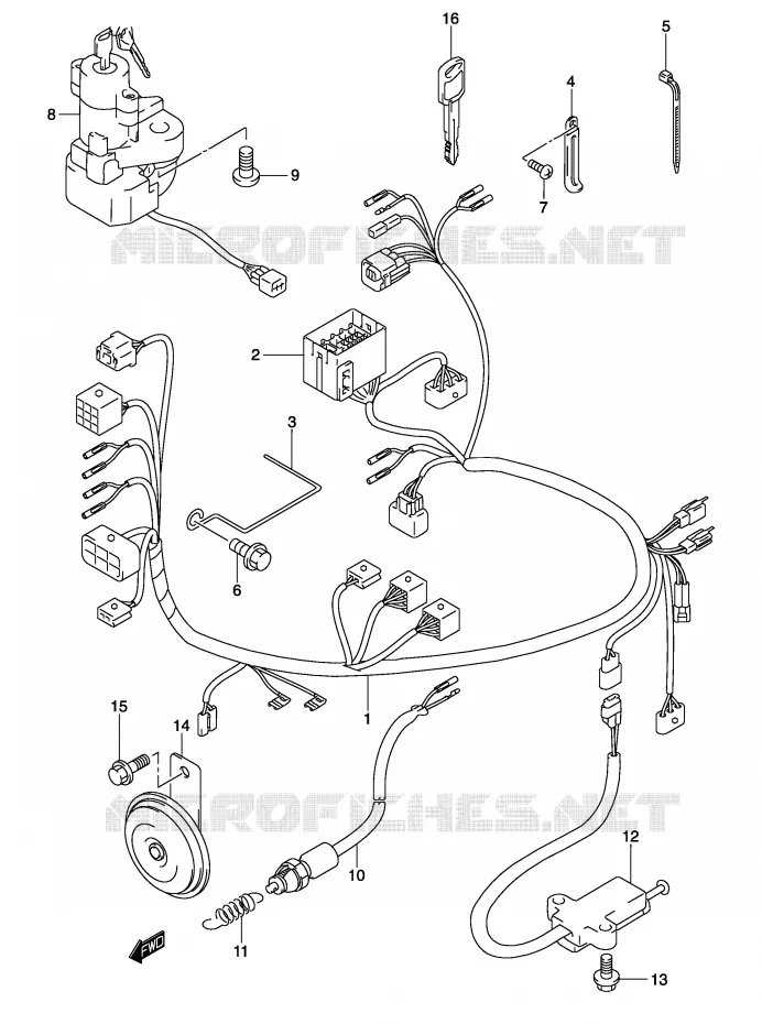 BEDRADING Suzuki MOTO 125 MARAUDER 2002  GZ125K2(P19)