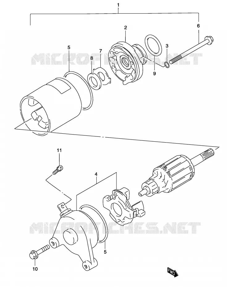 STARTMOTOR Suzuki MOTO 125 MARAUDER 2002  GZ125K2(P19)