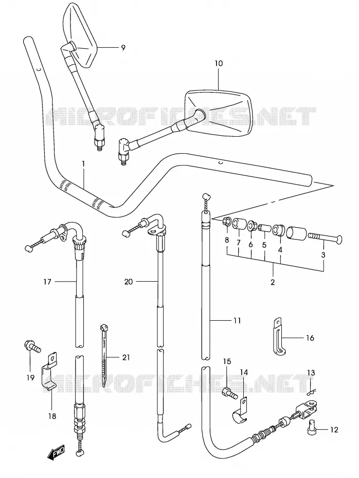 STUUR Suzuki MOTO 125 MARAUDER 2002  GZ125K2(P4)