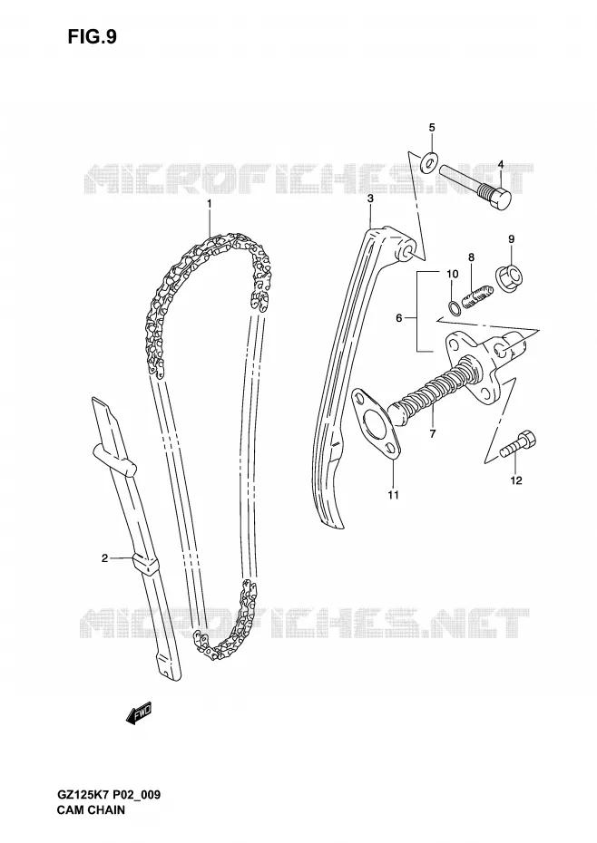 TIMING (MODELE K3) Suzuki MOTO 125 MARAUDER 2003  GZ125K3(P02)
