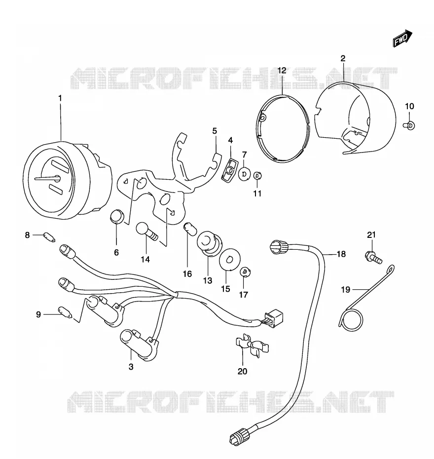 COMPTEUR (MODELE K3) Suzuki MOTO 125 MARAUDER 2003  GZ125UK3(P19)
