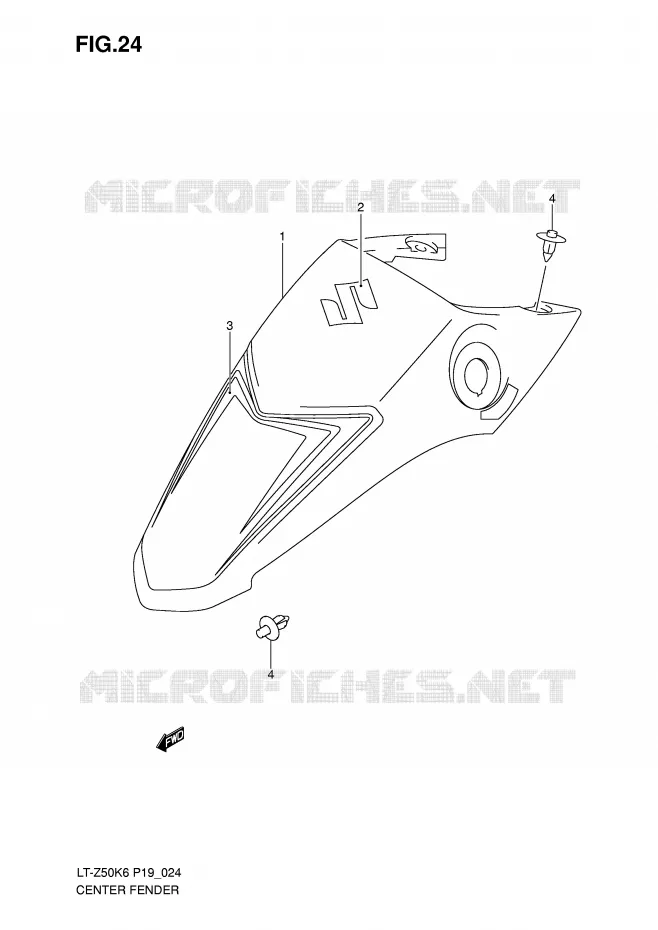 CENTRAL KUIP (MODEL K6) Suzuki QUAD 50 QUADSPORT 2006  LT-Z50K6(P19)