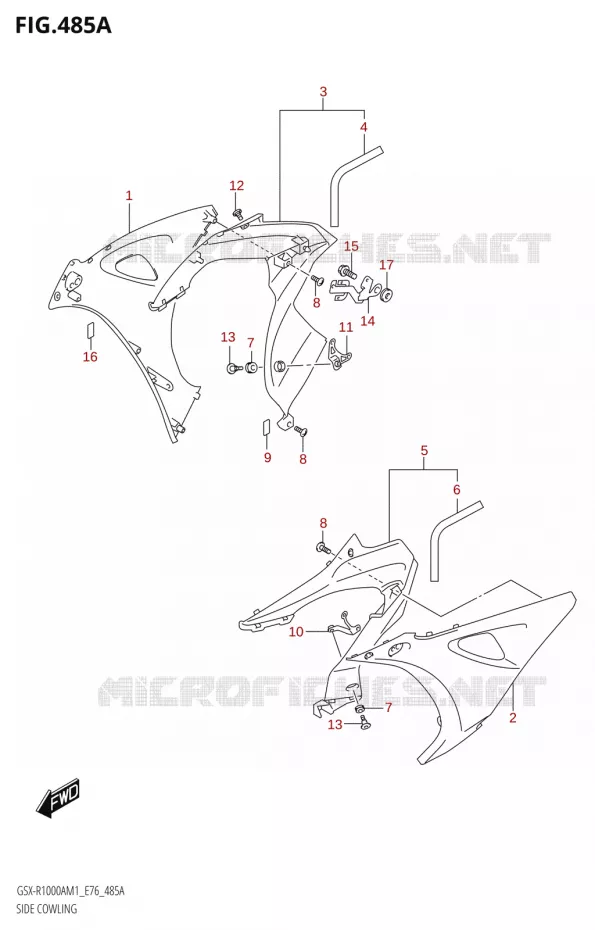 SIDE KUIPNG (GSX-R1000A) Suzuki MOTO 1000 GSX-R 2021  GSX-R1000RA M1 /​ GSX-R1000RZA M1 ( E76 ECE2 E17,22,39 )