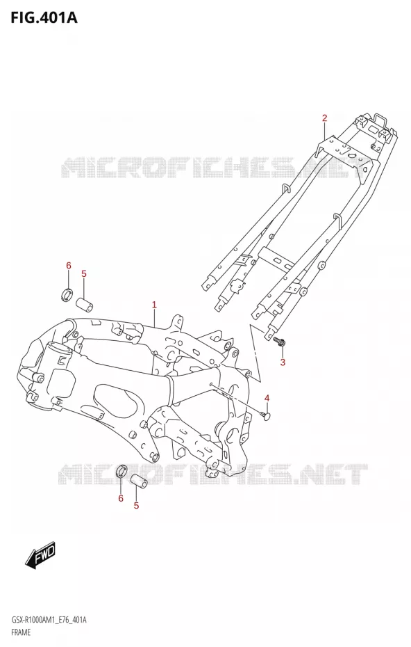 FRAME (GSX-R1000A,GSX-R1000ZA) Suzuki MOTO 1000 GSX-R 2021  GSX-R1000RA M1 /​ GSX-R1000RZA M1 ( E76 ECE2 E17,22,39 )