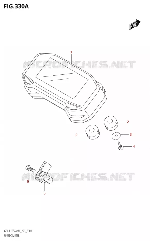 SNELHEIDSMETER Suzuki MOTO 125 GSX-R 2021  GSX-R125XA M1 (P21)