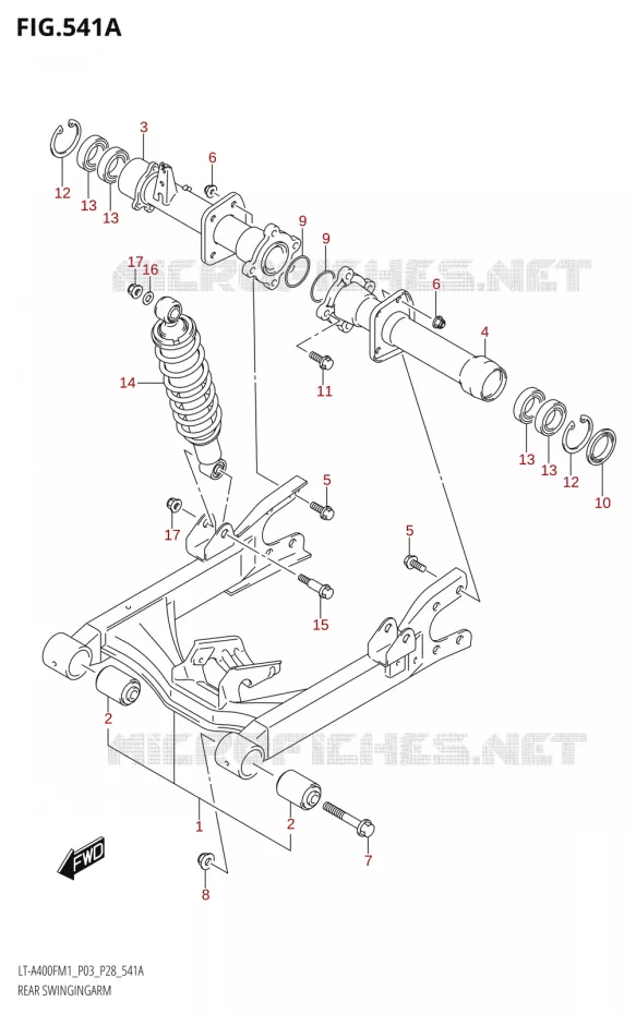 SWINGARM Suzuki QUAD 400 KINGQUAD 2021  LT-A400F M1 (P03)