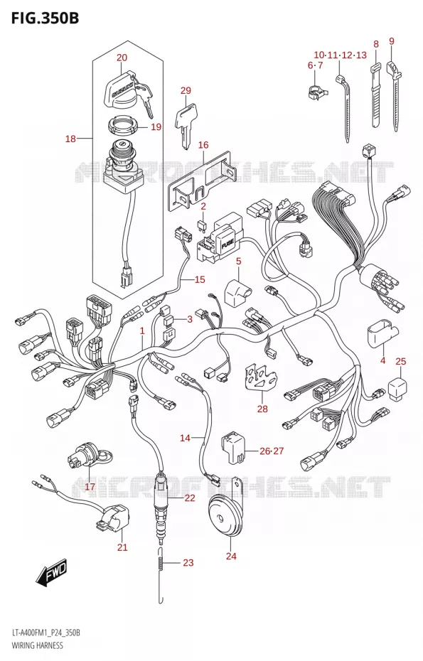 BEDRADING Suzuki QUAD 400 KINGQUAD 2021  LT-A400F M1 (P24)