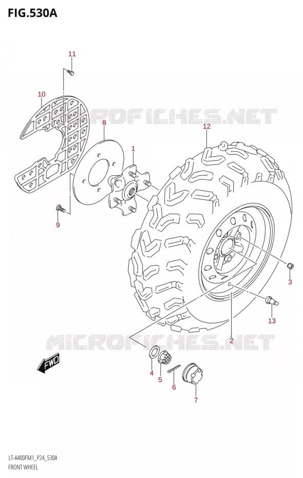 VOORWIEL Suzuki QUAD 400 KINGQUAD 2021  LT-A400F M1 (P24)