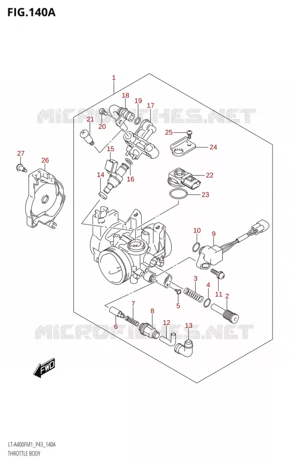 GASKLEPHUIS Suzuki QUAD 400 KINGQUAD 2021  LT-A400F M1 (P43)