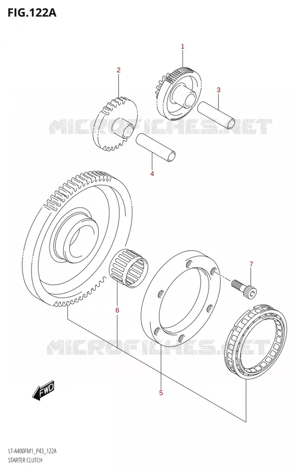 STARTMOTOR KOPPELINGS Suzuki QUAD 400 KINGQUAD 2021  LT-A400F M1 (P43)