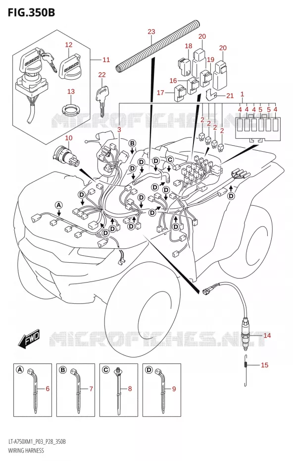 BEDRADINGNESS (P03,P28) Suzuki QUAD 750 KINGQUAD 2021  LT-A750X M1 (P03)