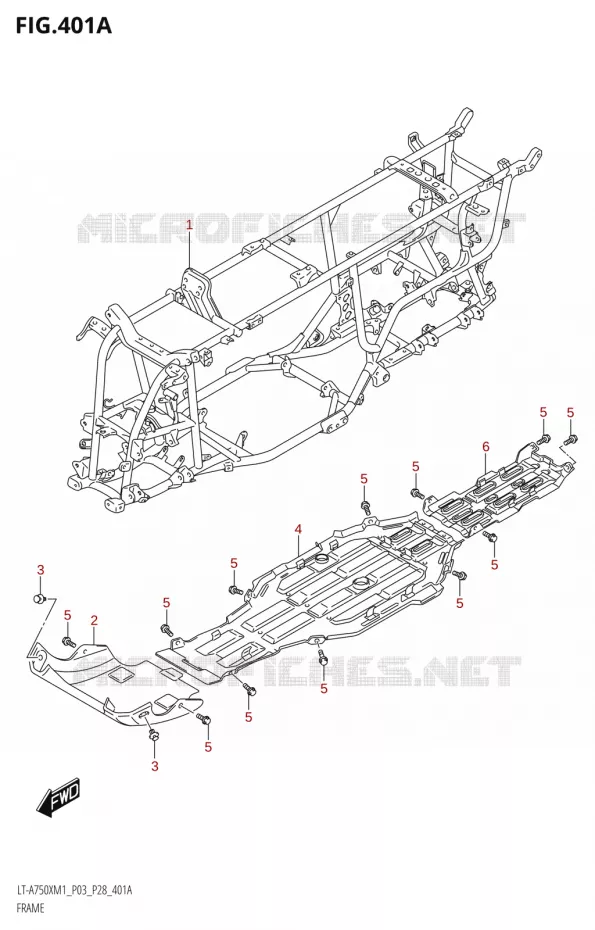 FRAME Suzuki QUAD 750 KINGQUAD 2021  LT-A750X M1 (P28)